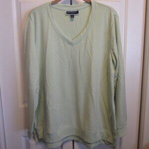 Karen Scott Pale Green Lightweight Tunic Sz L